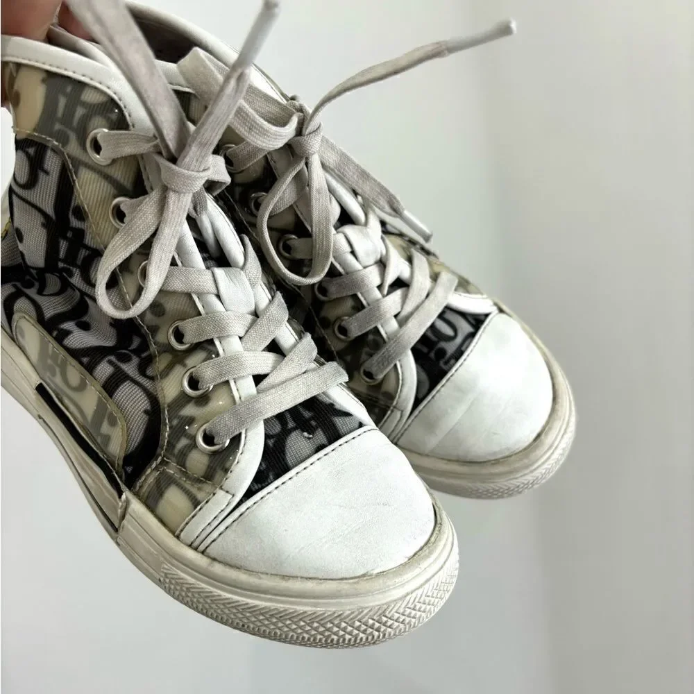 Dior Oblique Black & White B23 High Top Sneaker - Picture 6 of 14